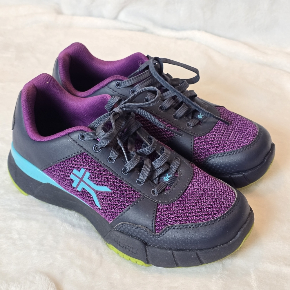 Kuru Quantum 2.0 Womens Athletic Shoes Purple Navy Sneakers 8.5